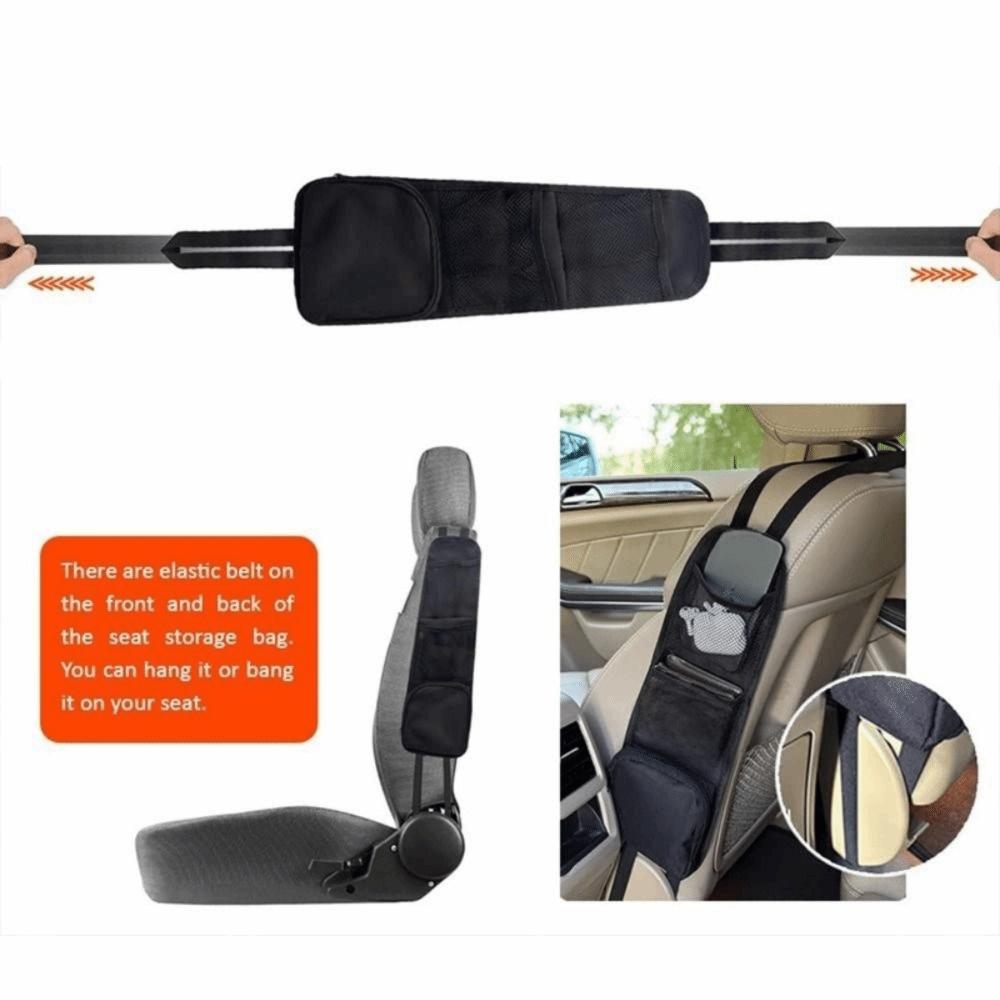 Oxford Cloth Seat Side Storage Bag Lightweight Hanging Car Seat Back Hanging Bag Convenient with Mesh Pocket Sundry Storage Bag