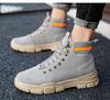 Осенняя мода мужские рабочие ботинки кожаные водонепроницаемые ботинки на шнуровке мужские ботильоны легкие туфли мужская повседневная нескользящая обувь