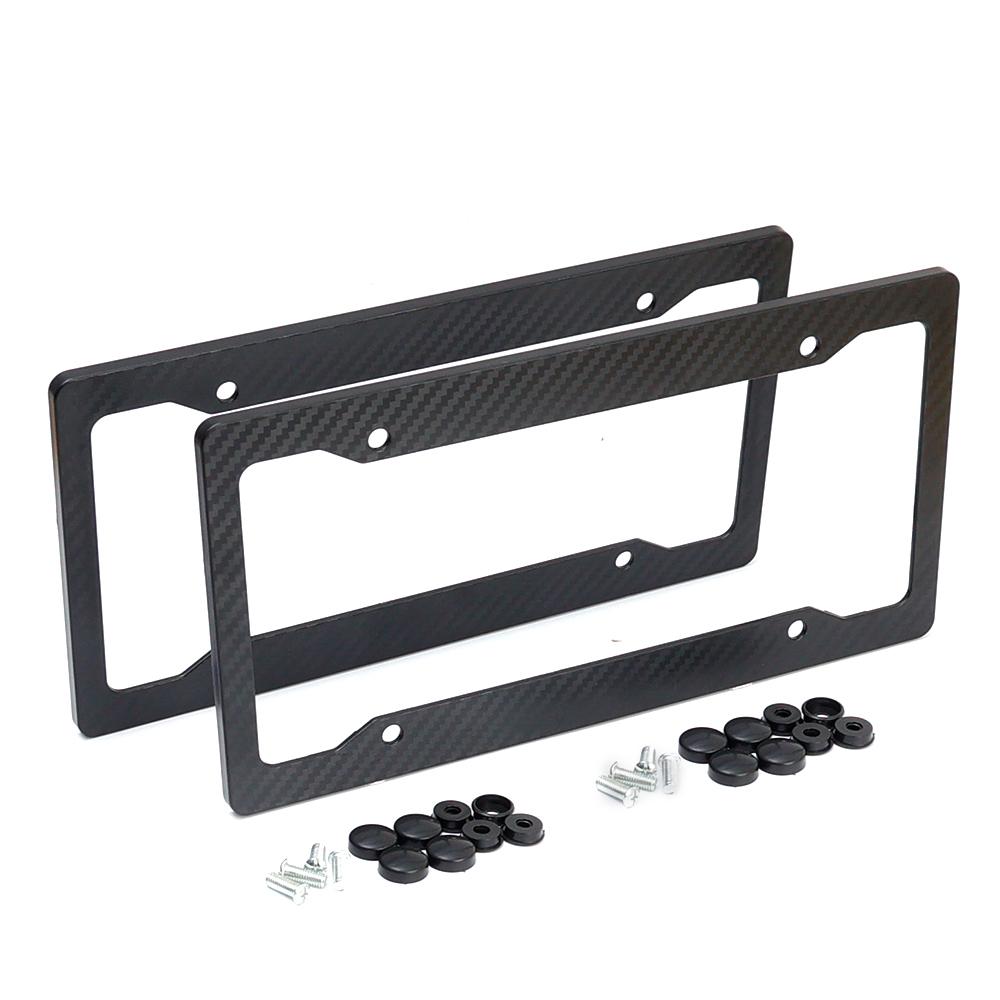 1/2 шт. Новый универсальный кронштейн для номерного знака автомобиля, держатель рамки номерного знака из углеродного волокна с набором винтов, автомобильные аксессуары