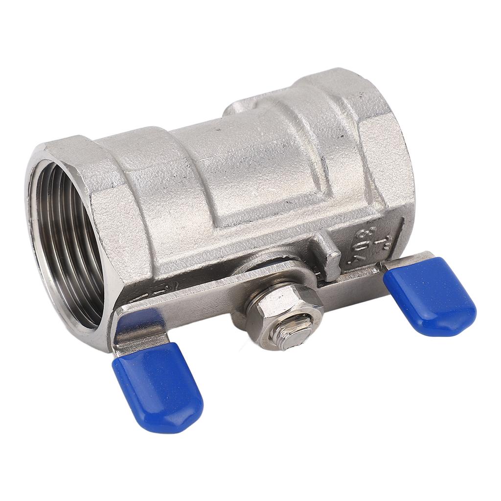 Шаровой кран 1 дюйм, полнопроходной, из нержавеющей стали, бабочкообразной формы, с двойной внутренней резьбой, для сада