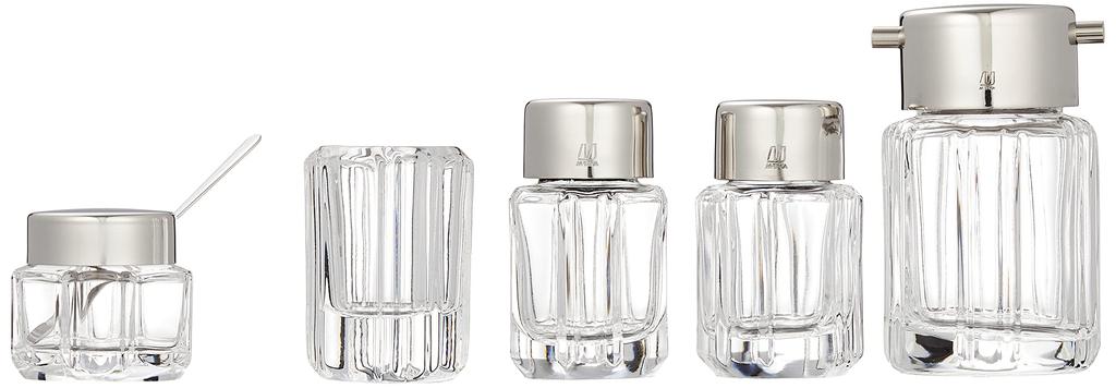 Набор приправ Mtaka из нержавеющей стали, коммерческая подставка-кастер, сделано в Японии ETK-5526 5, Крышка, Использование, Набор, Включено, Стекло,