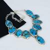 Natural Turquoise Gemstone Handmade 925 Sterling Silver Electroform Necklace, Turquoise Silver For Wife Unisex Necklace, Party Wear Gifts