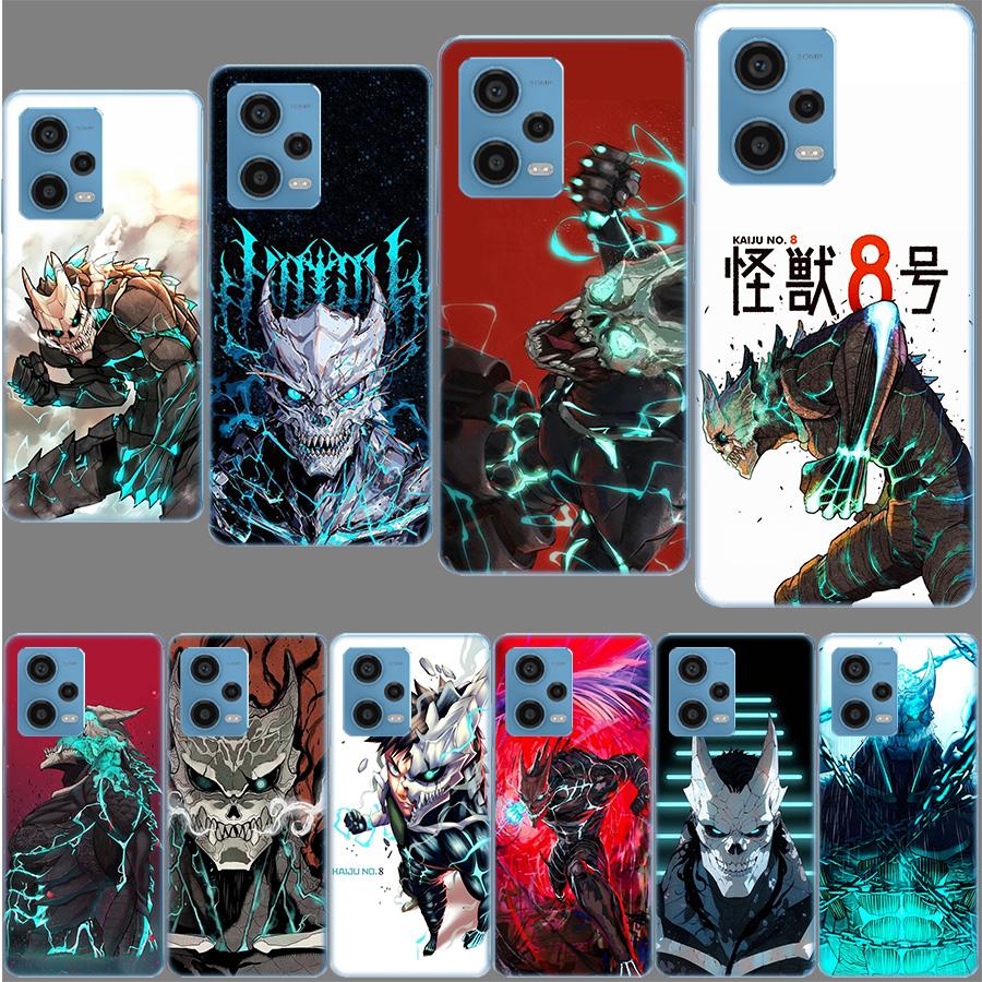 Кайдзю Нет. 8 Аниме чехол для телефона для Redmi Note 13 12 14 15 Pro Plus 13R 11 11T 11E 11S 10 Pro 10S 9 9S Чехол Мобильный Прозрачный ТПУ Capa Ca