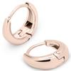 Серьги-кольца из хирургической нержавеющей стали, простые серьги-подвески, Внутренний диаметр 11,5 мм, розовое золото, одно касание, Больше, меньше, без застежек, Оставьте на