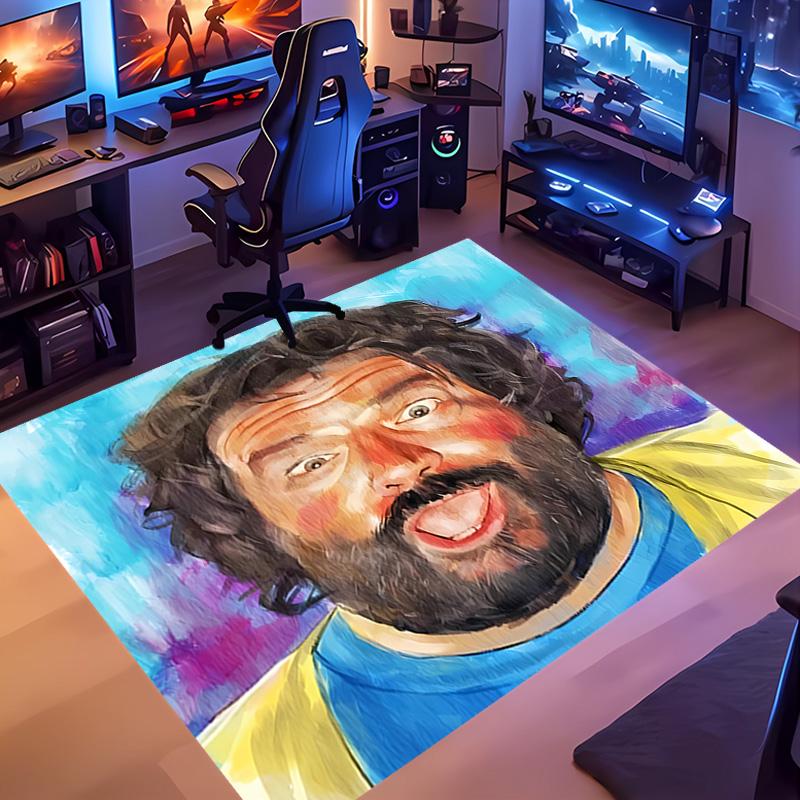 1pc Terence Hill and Bud Spencer Entrance Mat, Non-Slip Mat Area Rug,Room Decor, Outdoor Decor, Kitchen Rug,Doormat - Machine Washable, Easy to Clean