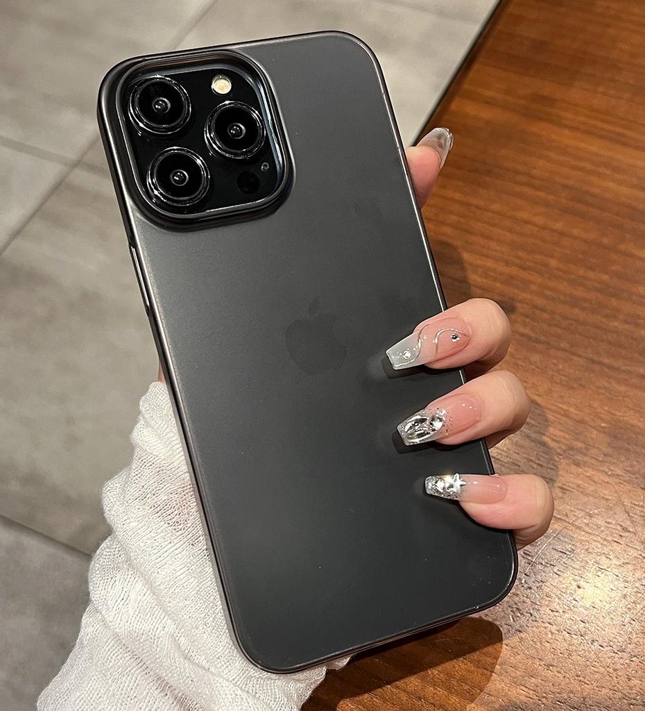 Роскошный Ультратонкий Матовый Жесткий PC Чехол для Телефона Для iPhone 17 16 15 14 13 12 Pro Max 14 Plus Полупрозрачный Тонкий Ударопрочный Бампер