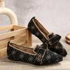 Skinny Pointed Oversized Flat Sole Shoes for Women In Fashionable Flying Weaveone Foot Butterfly Bowcasualbreathable