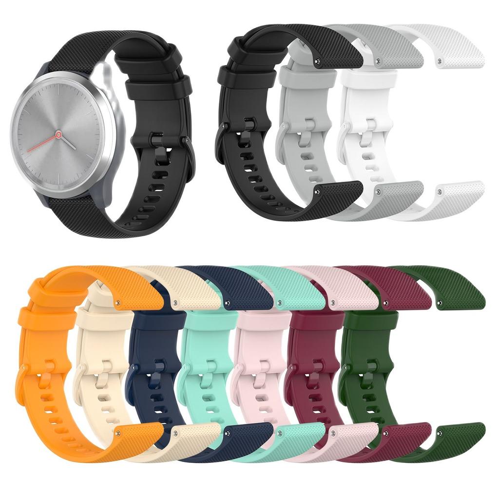 18 20 22MM Watch Strap For Garmin Vivoactive 4S 4 3 Smart Watch Sport Silicoe Wristband For Garmin Active S / Move 3S Bracelet