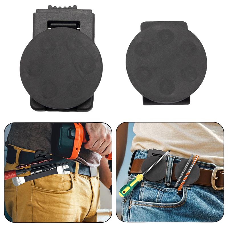 43 мм Магнитный зажим для ремня с присоской, винты, фурнитура для хранения, портативная магнитная присоска, регулируемая пряжка для ремня, аксессуар для электроинструмента
