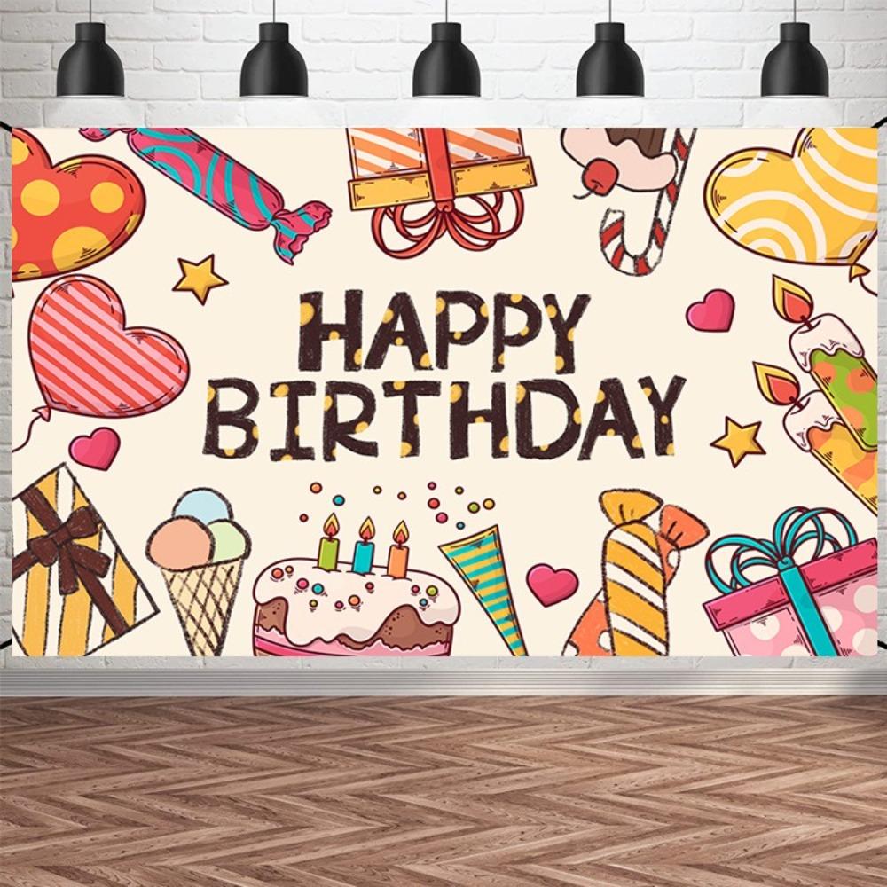 Милый фон для вечеринки по случаю дня рождения Праздничный баннер для вечеринки Празднование дня рождения