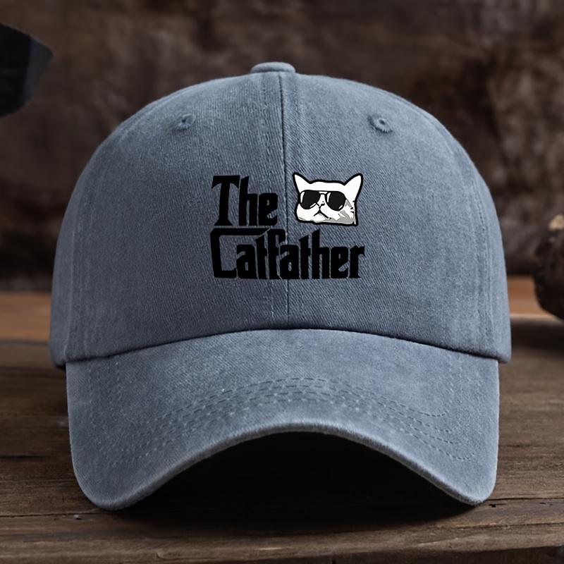 Бейсболка с принтом «Веселый кот с алфавитом», модная, универсальная, для улицы