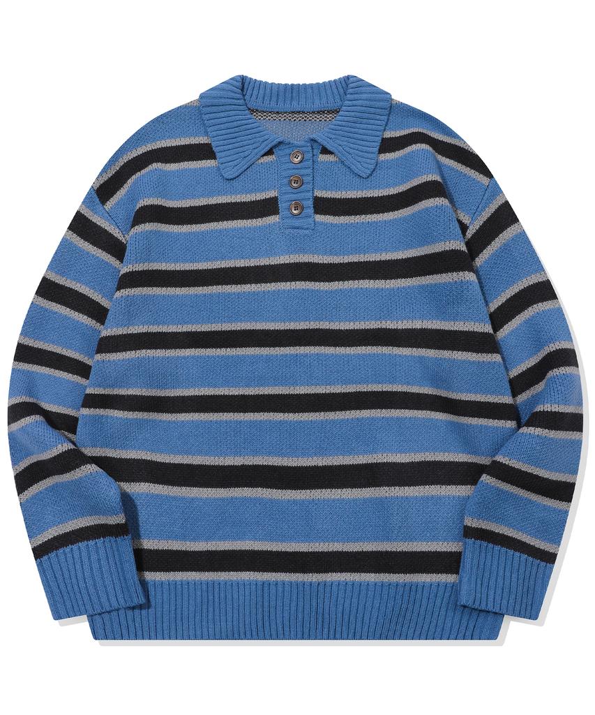 CPGN STUDIO Striped Rugby Knit Blue