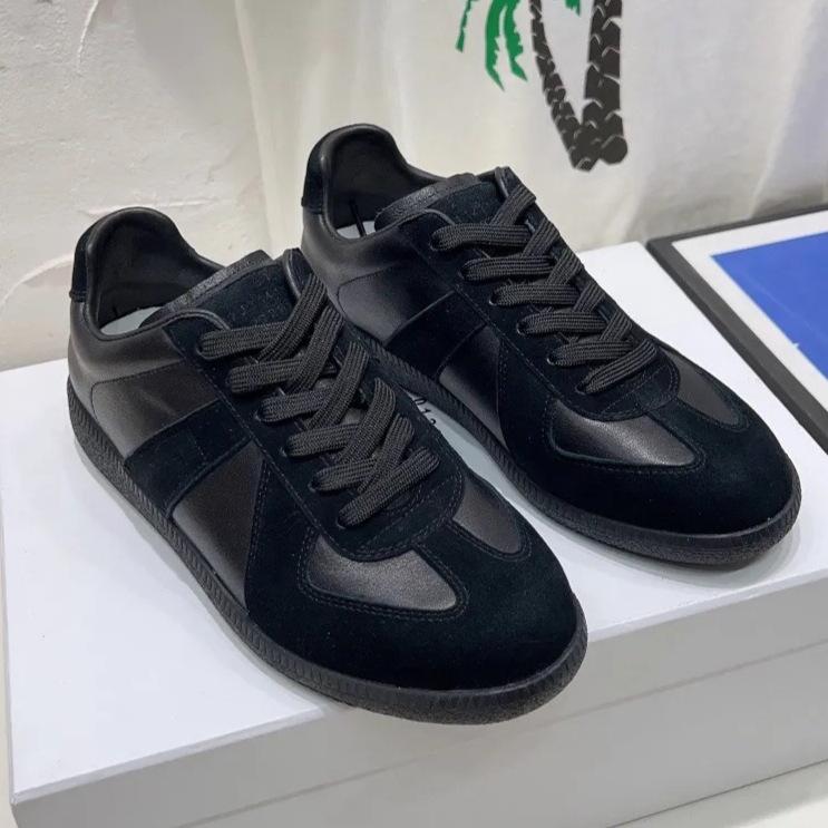 De Xun Обувь M Jila Mm6 Пара Топ Версия Ретро Мягкая Подошва Кожаная Универсальная Повседневная Спортивная Обувь Ремешок Плоская Обувь для Скейтборда