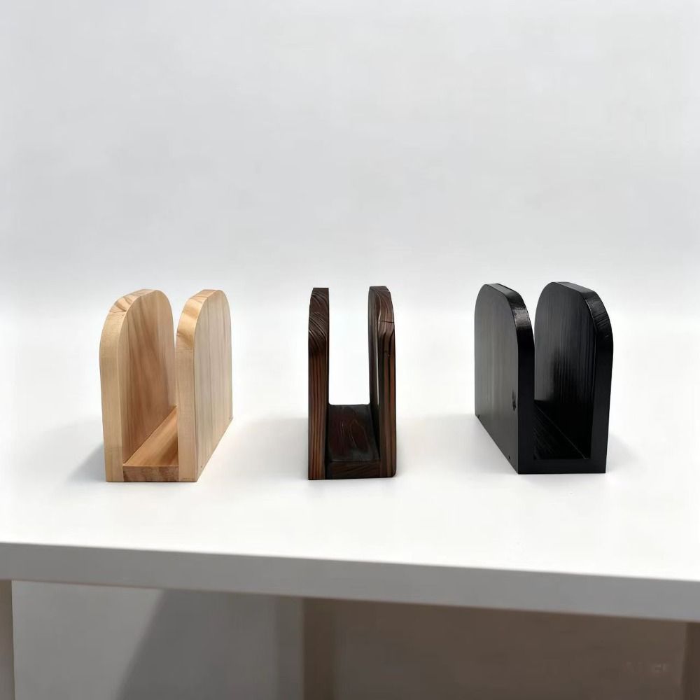 Upright Design Wooden Tissue Holders Solid Wood Wood Paper Box Napkin Storage Racks House Party