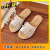 Fashion out versatile beach Internet celebrity cool slippers women 2025 summer new flat bottom one word cool slippers women wear