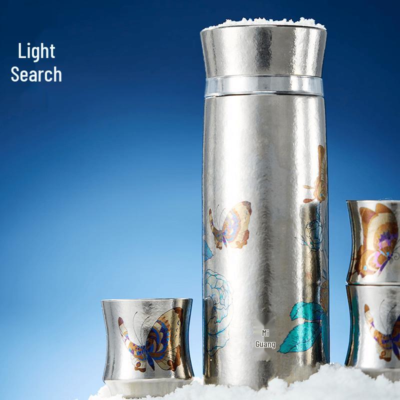 Titanium Flower & Bird Spirit Insulated Mug 380ml