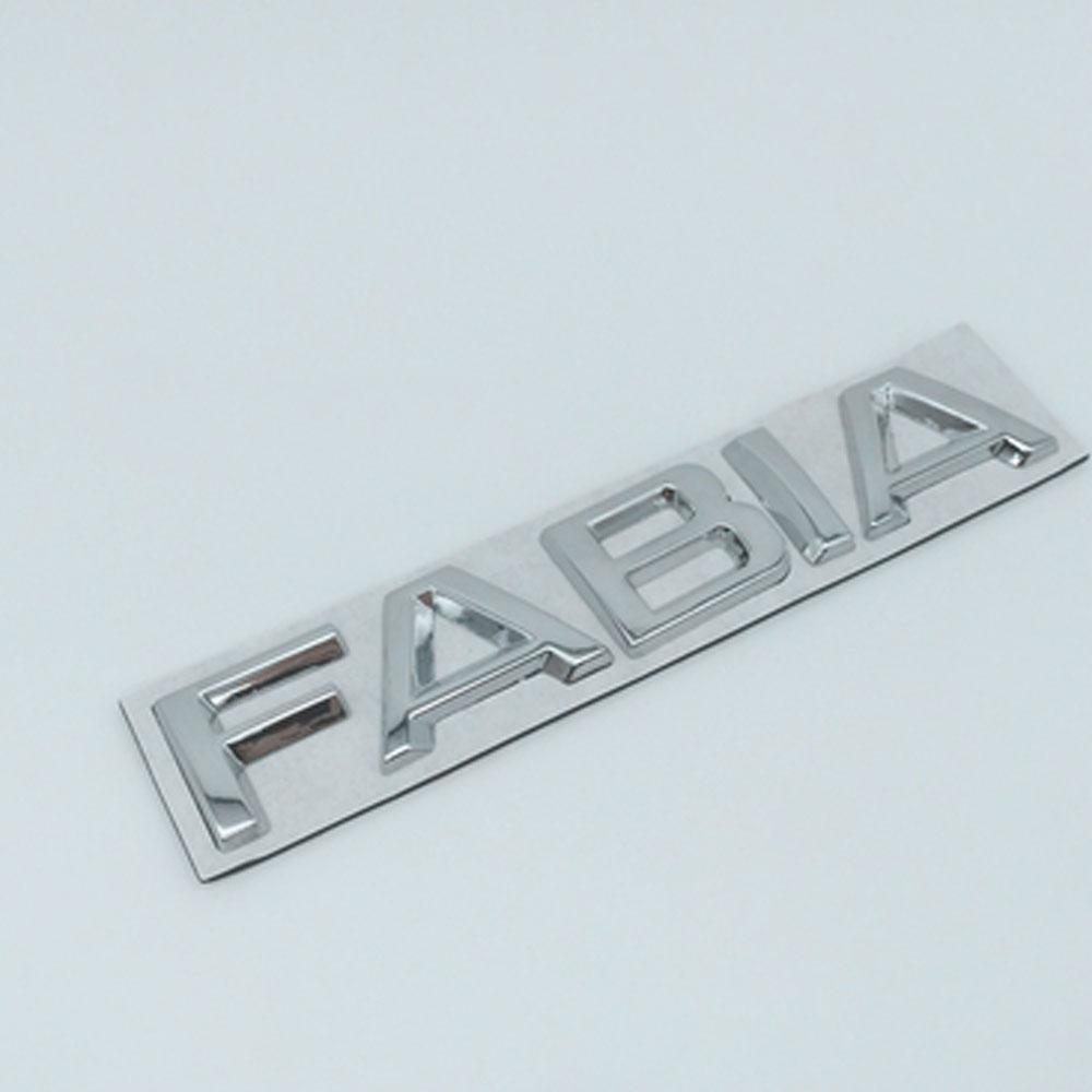 DCLR3 For Skoda Fabia FABIA Logo Lettering Car Rear Trunk Badge Emblem Sticker Style Car Body Fashion Decorate Accessories