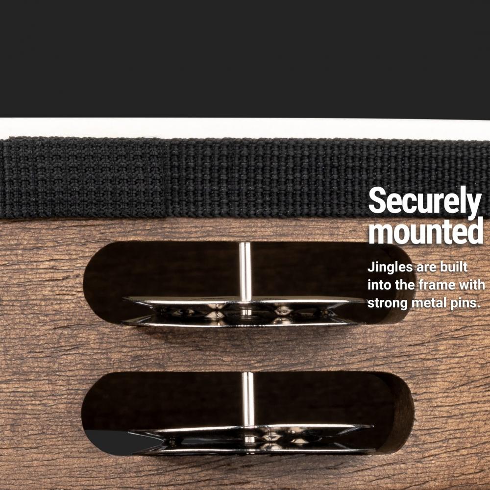 MEINL Percussion Традиционный тамбурин из козьей кожи из нержавеющей стали с джинглами 2 ряда TAH2WB