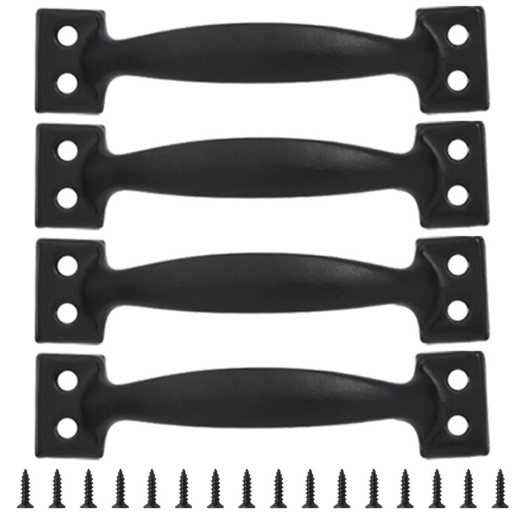 4pcs Barn Door Drawers Handles Bows-Shaped Metal Wardrobe Cabinet Pulls Iron Furniture Knob for Home Decoration