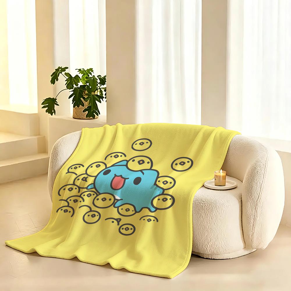 Bugcat Capoo Cartoon Character Throw 240g flannel blanket, suitable for sofas, beds, offices, exquisite gift blankets