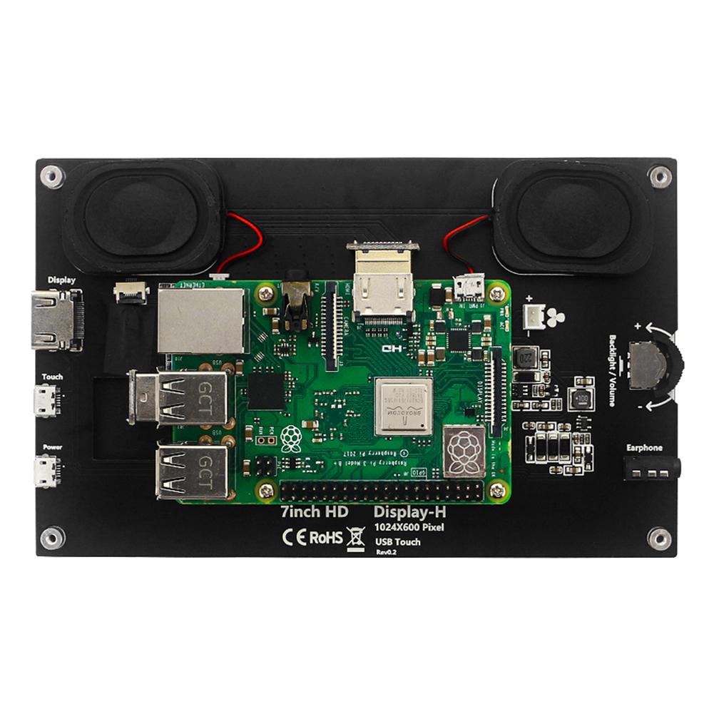 7-дюймовый IPS-сенсорный дисплейный модуль, совместимый с HDMI, для Raspberry Pi 4B/3B