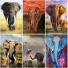 5D DIY Diamond Painting Elephant Full Round Diamond Embroidery Animal Mosaic Rhinestone Pictures Home Decor Wall Art Gift