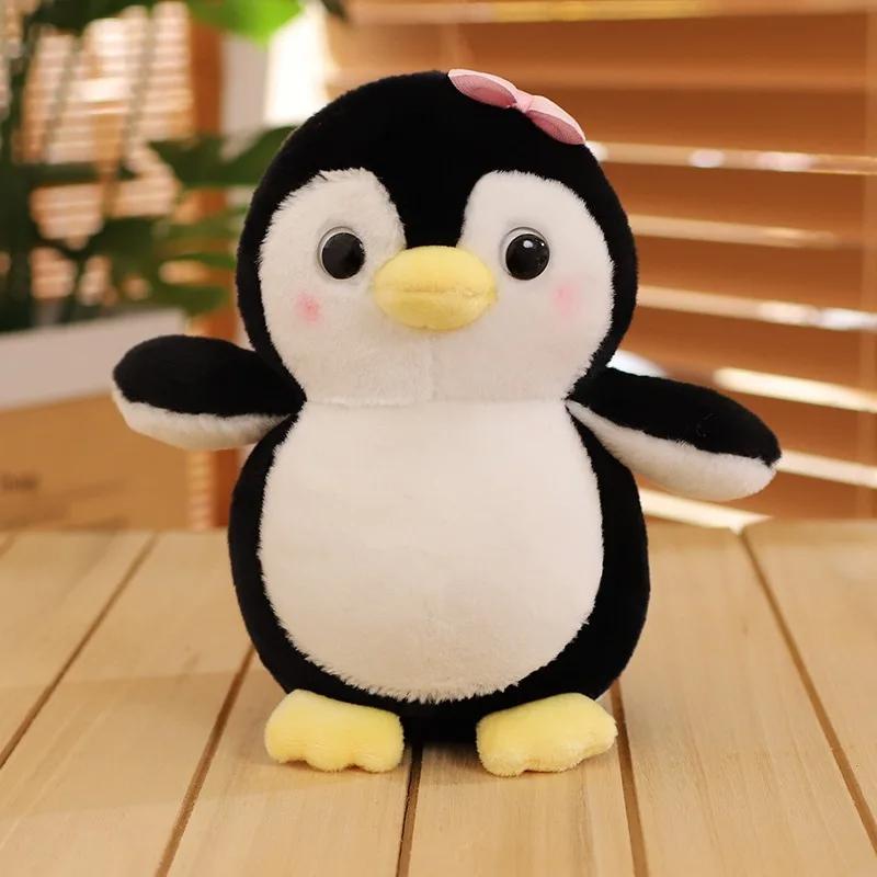 20-25 см милый пингвин в шарфе с бантом плюшевые игрушки кукла мультяшная мягкая подушка для дивана детская подушка для сна