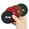 Car Cup Holder Pad Leather Slot Non-slip Coaster Mat For Jeep Wrangler Grand Cherokee Compass Renegade Tyre Stem Air Caps