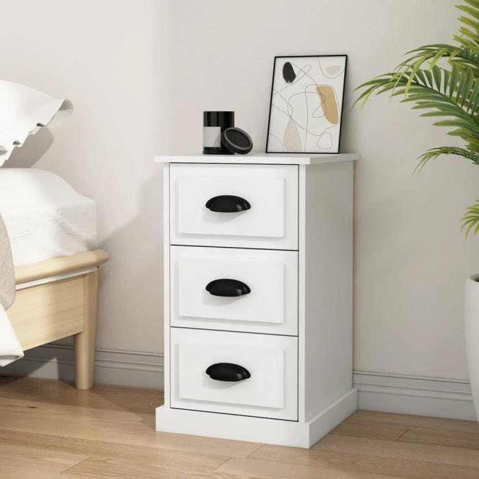 VidaXL Bedside Table White 39x39x67 Cm Engineered Wood 816160