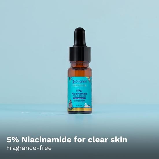 Pilgrim 5% ниацинамидная сыворотка для очищения кожи | Ниацинамидная сыворотка для жирной кожи | Осветляет кожу | Корейский уход за кожей | Для мужчин и женщин | 10 мл |