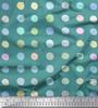 Blue Japan Crepe Satin Fabric Circle Geometric Fabric Prints By Metre 42 Inch