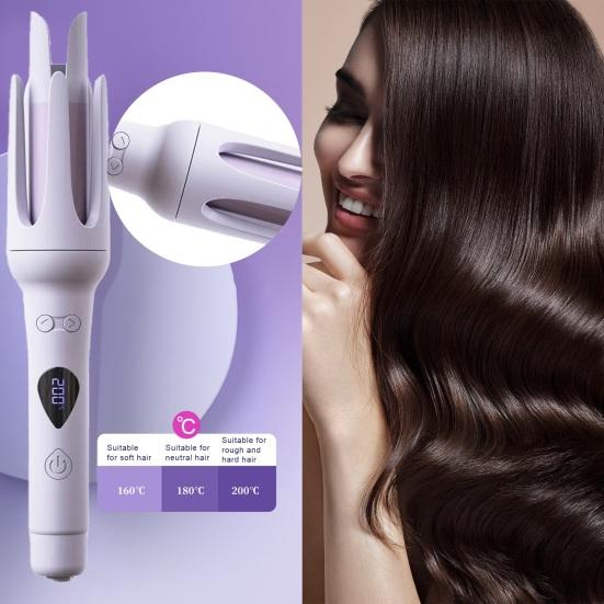 Automatic Curling Iron 7 Temperature Adjustable Fast Heating 32MM Hair Curler Negative Ions Ceramic Electric