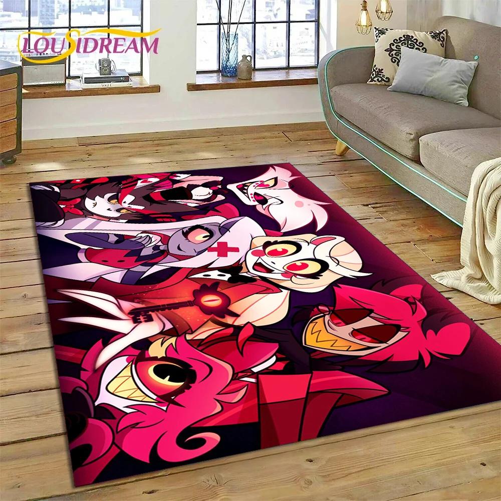 Мультфильм H-Helluva Boss Blitzo H-Hazbin Hotel Ковер для спальни Гостиная Домашний диван Украшение, детский большой декоративный напольный коврик
