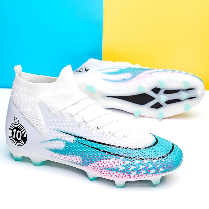 Футбольные бутсы с высоким верхом, мужские и женские, молодежные, с длинными шипами и шипами для сломанного грунта, фабричные