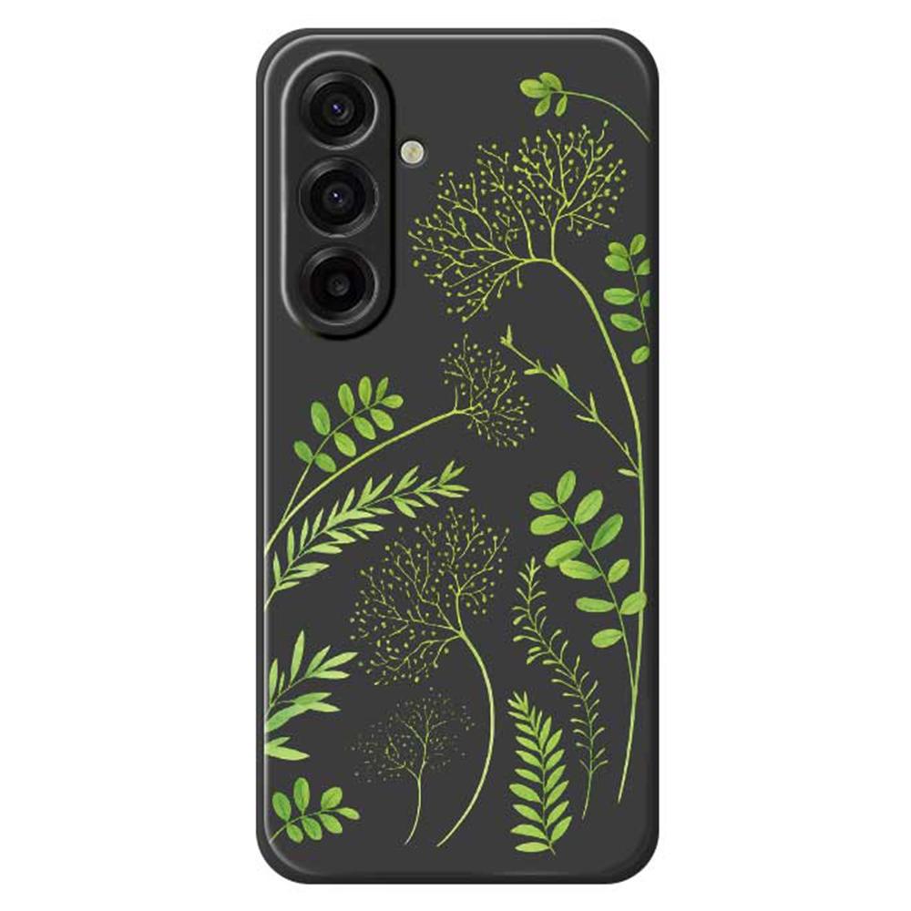 For Samsung Galaxy A17 5G Case Leaves Pattern Printing Straight Edge TPU Phone Back Cover