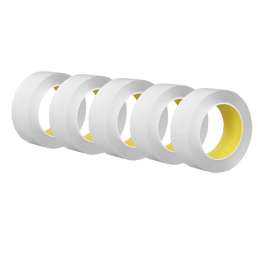 Double Sided Mounting Tape, 5 Rolls X 16.4 Feet, Strong Waterproof Tape for Hanging Pictures, Wall Decorations, Carpets, with High Quality Acrylic Mat