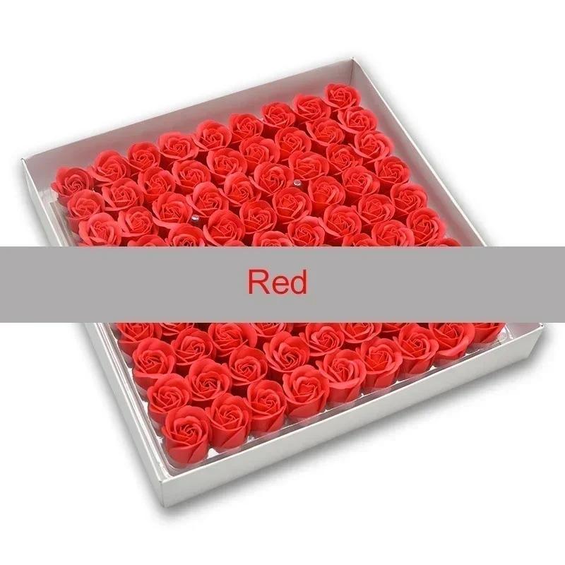 Valentine's Day Gift for Girlfriend 81 Rose Soap Flowers Without Base and Fragrant DIY Soap Flower Decoration Gift Box Soap Rose
