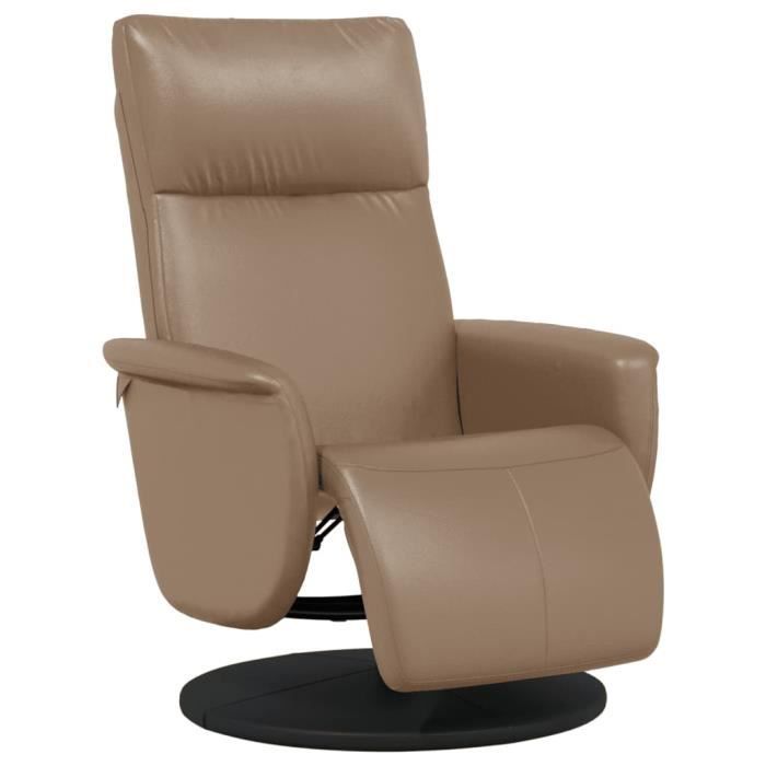 VidaXL Fauteuil inclinable avec repose-pieds cappuccino similicuir 356548