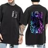 Футболка с аниме для мужчин/женщин Harajuku Manga Gojo Satoru Sensei Print Tee Shirt Summer Jujutsu Kaisen Fashion Clothing Female Tops