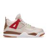Детские кроссовки Air 4 Retro PS Wild Things кремового цвета с парусом, университетский красный DH0573-264