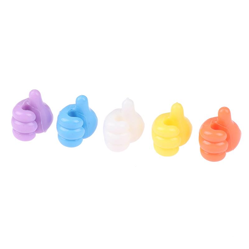 20Pcs Hand-Shaped Rubber Holder Silicone Thumb Wall Hook Cable Management Wire Organizer Multi-Function Wall Hangers Hooks