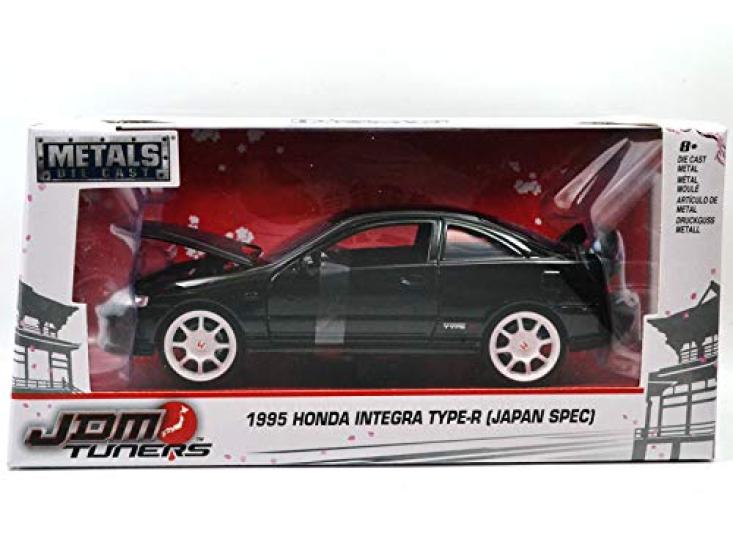 JADA TOYS 1995 HONDA INTEGRA JADA TOYS scale Tuners 1955 Honda Integra Type R 124SCALE "JDM TUNERS" " TYPE-R (ЯПОНИЯ СПЕЦИФИКАЦИЯ)(ЧЕРНЫЙ)"124 "JDM-тюнеры"