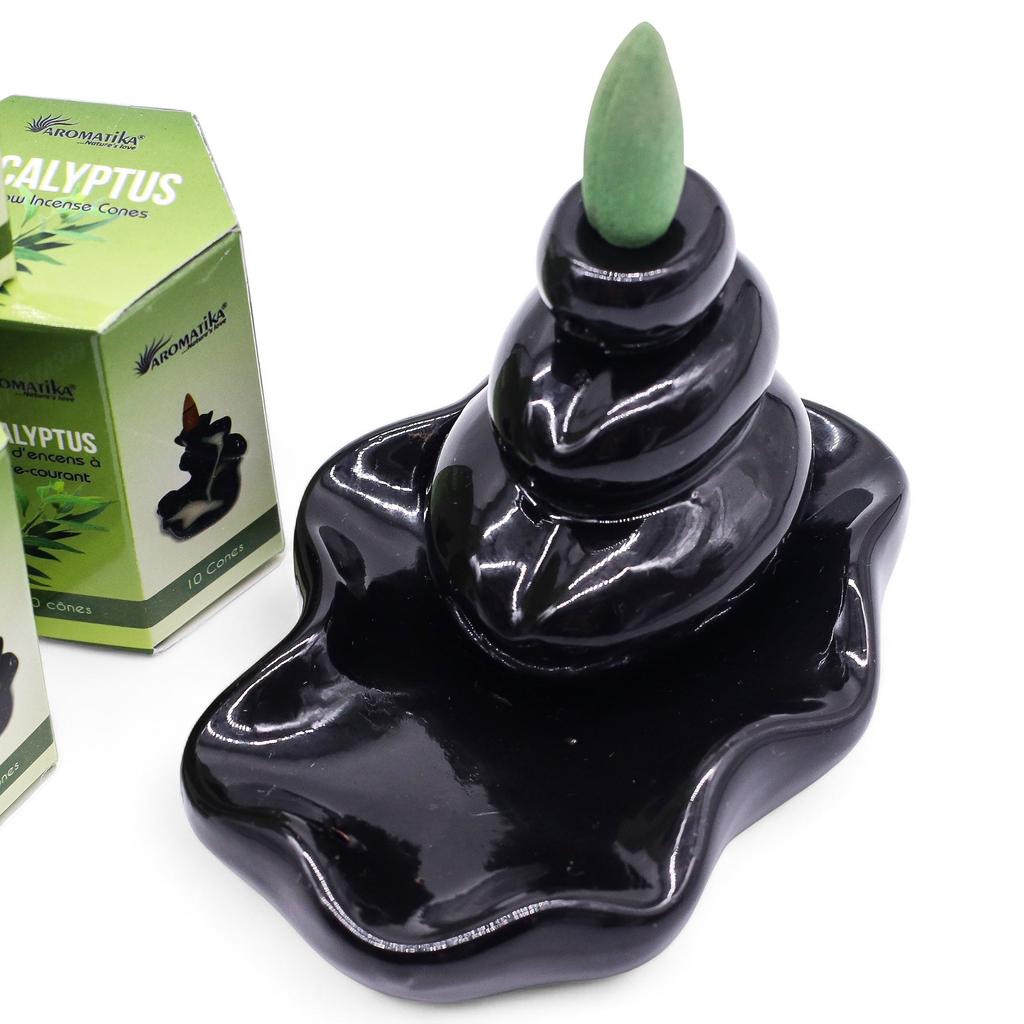 7x Eucalyptus Backflow Incense Cones Pack of 10 Masala