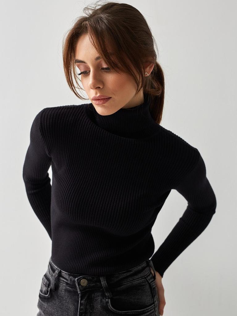 Women's High-Neck Knitted Pullover / Base Layer