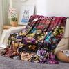 1PC Jojos Bizarre Adventure Patterned Flannel Blanket Suitable For All Seasons For Home Decor Warmth And Comfort Gifts Holiday Present