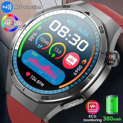 SACOSDING Умные часы AMOLED-экран IP68 Водонепроницаемые Bluetooth-звонки Мужской браслет АД Пульсометр NFC Умные часы