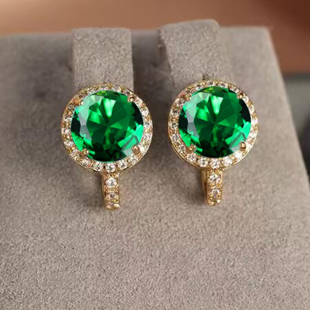 1 пара круглых серег с цирконием CZ для женщин и девочек, роскошные серьги-кольца золотого цвета, подарок на день рождения