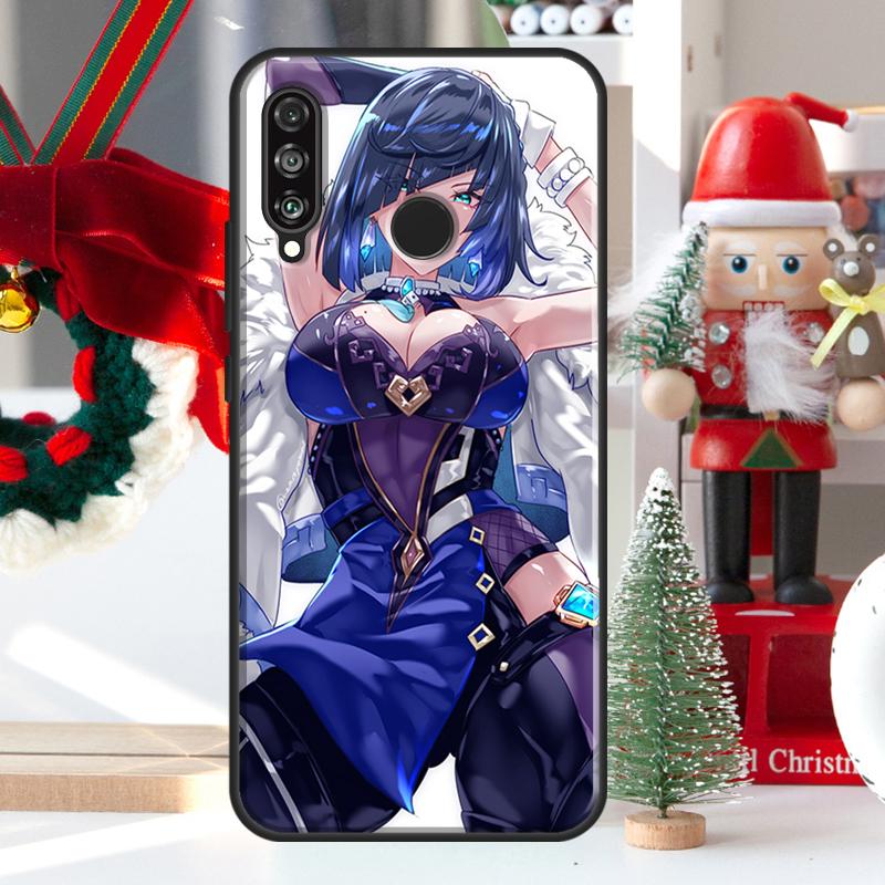 Чехол Yelan Genshin Impact для Huawei Nova 12i 11i 8i 12s Y73 Y72 Y61 Y91 Y90 Y70 Y60 9 10 SE P60 Pro P30 P40 Lite