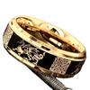 Популярное европейское и американское деловое мужское кольцо из черного золота с двухцветным узором дракона