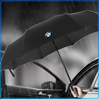 Для BMW M Performance 1 3 5 7 Серии M3 M4 M5 M6 X1 X3 X5 X6 X7 E30 E34 1 шт. Ветрозащитный Дождевой Полностью Автоматический Компактный 3-Складной Зонт Автомобильные Аксессуары